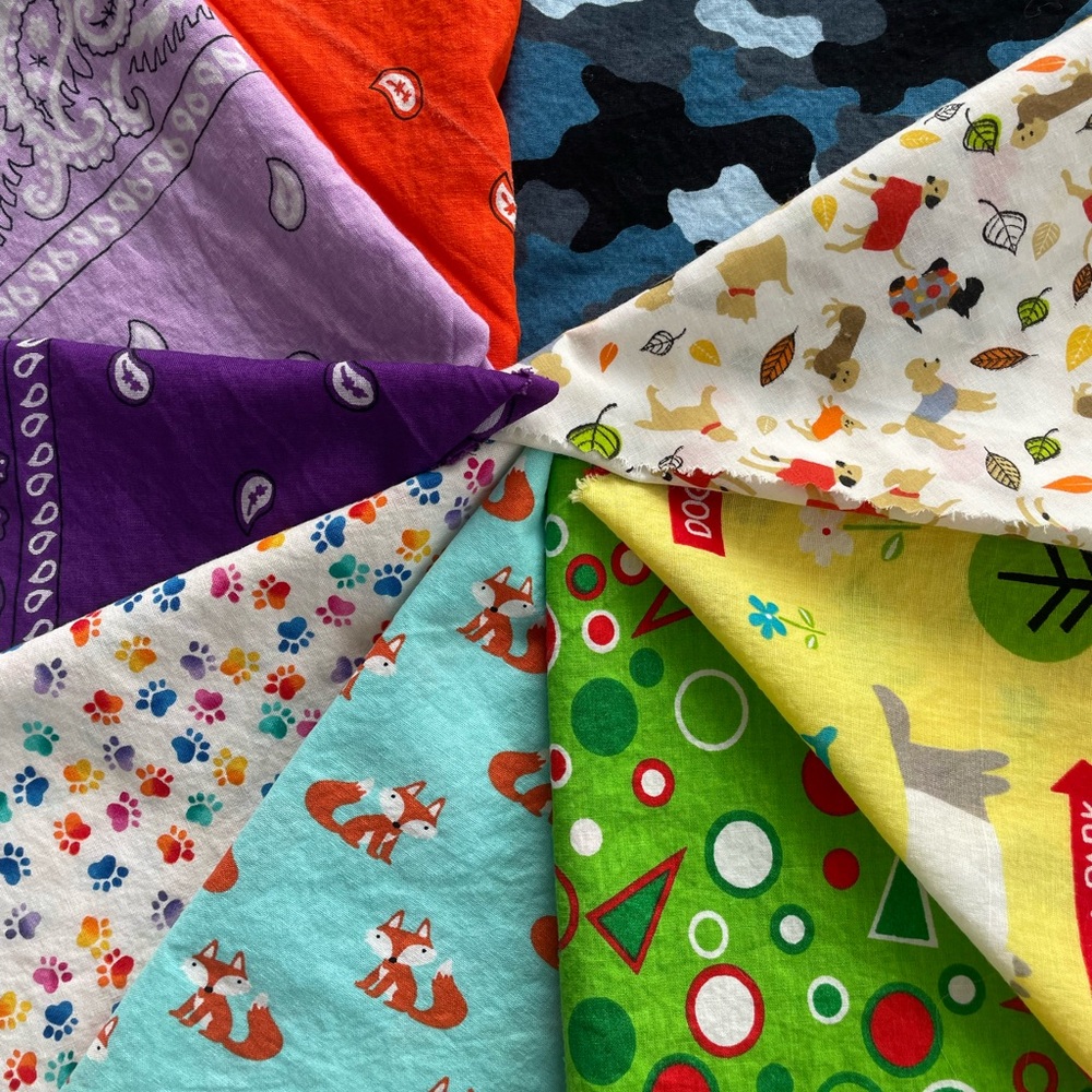 Dog Neck Kerchiefs Neck Bandanas Assorted Patterns 3.00 each 20% off 2 or More